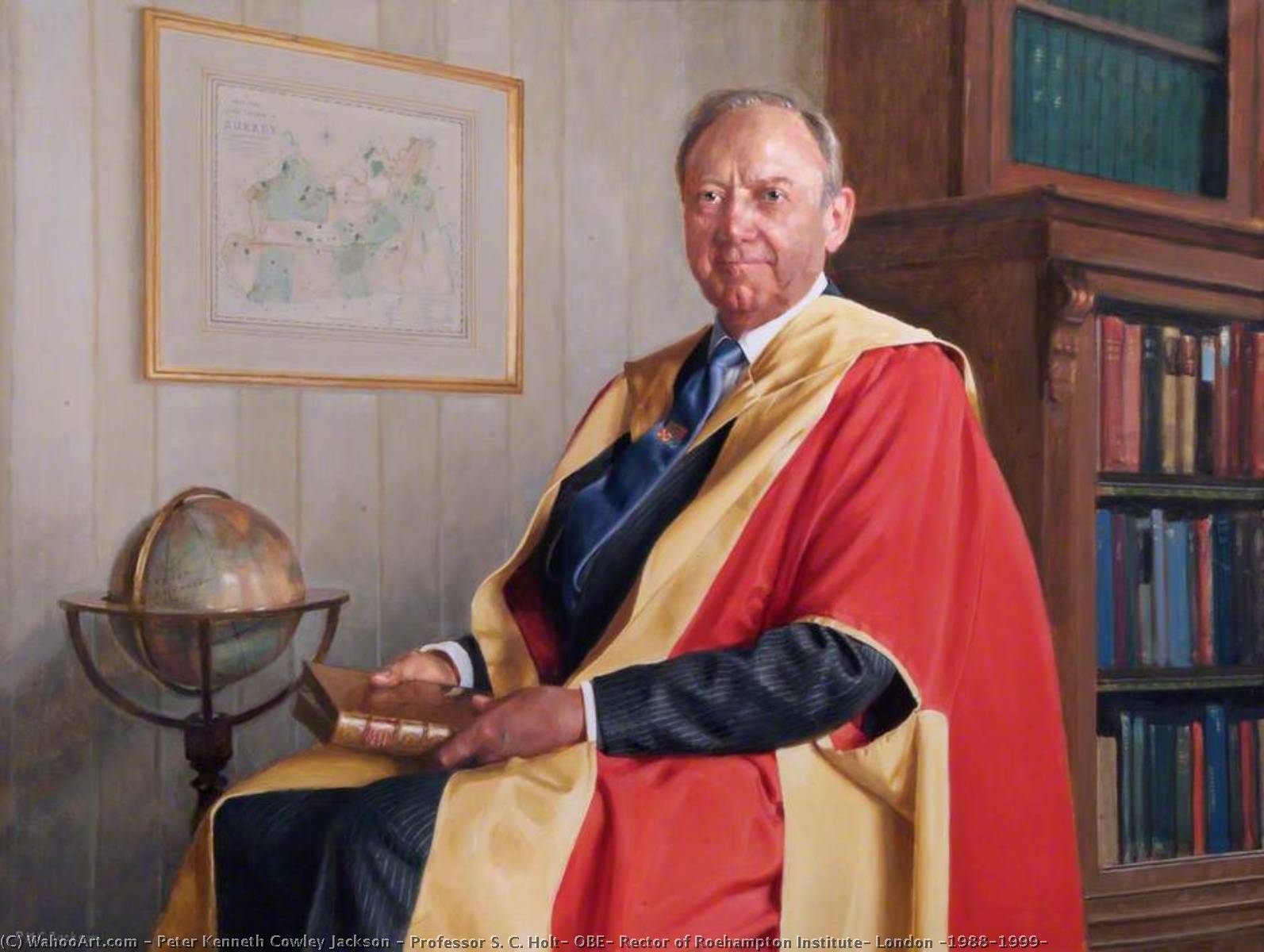Wikioo.org - The Encyclopedia of Fine Arts - Painting, Artwork by Peter Kenneth Cowley Jackson - Professor S. C. Holt, OBE, Rector of Roehampton Institute, London (1988–1999)