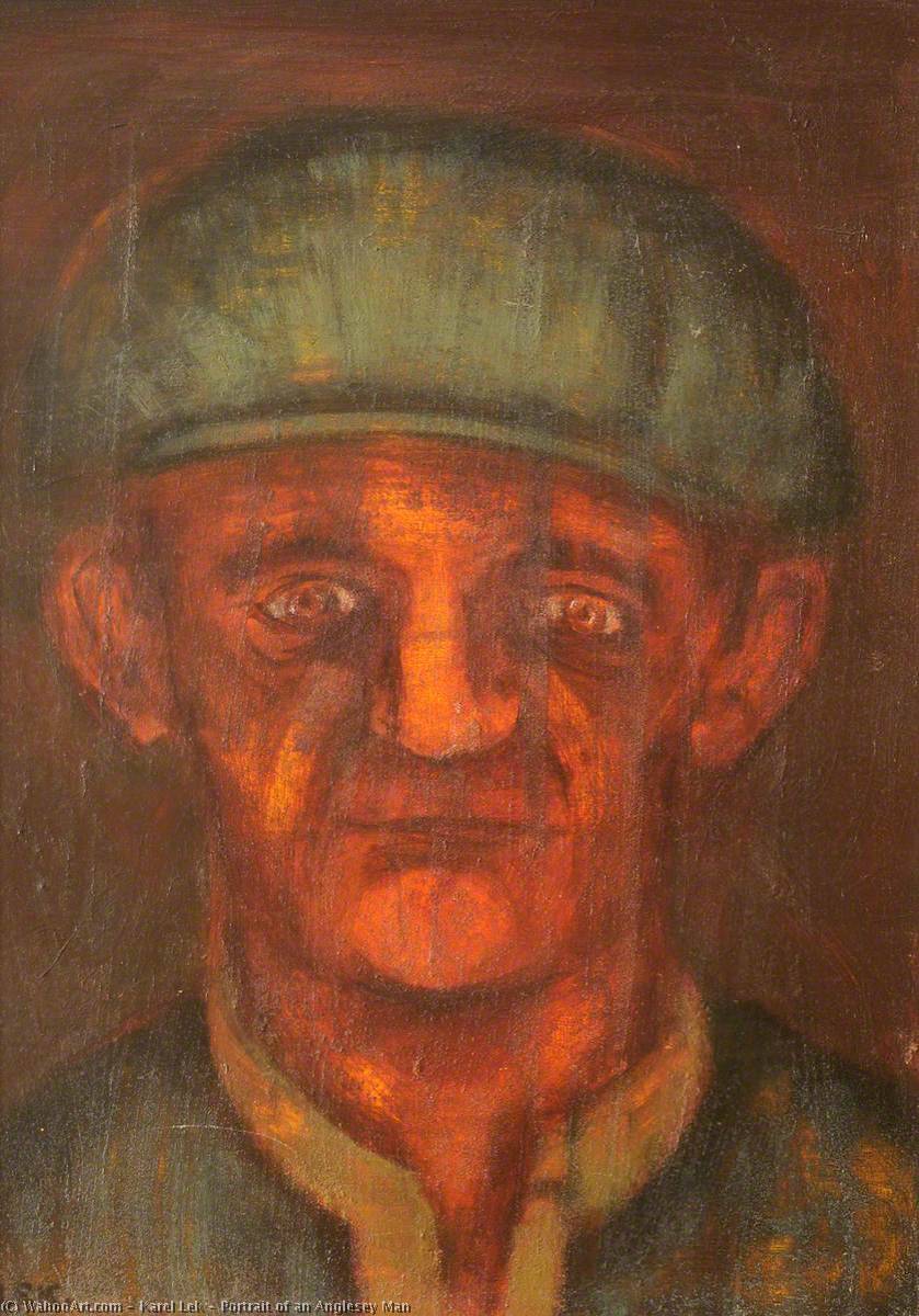 WikiOO.org – 美術百科全書 - 繪畫，作品 Karel Lek - 的肖像 安格尔西  男子