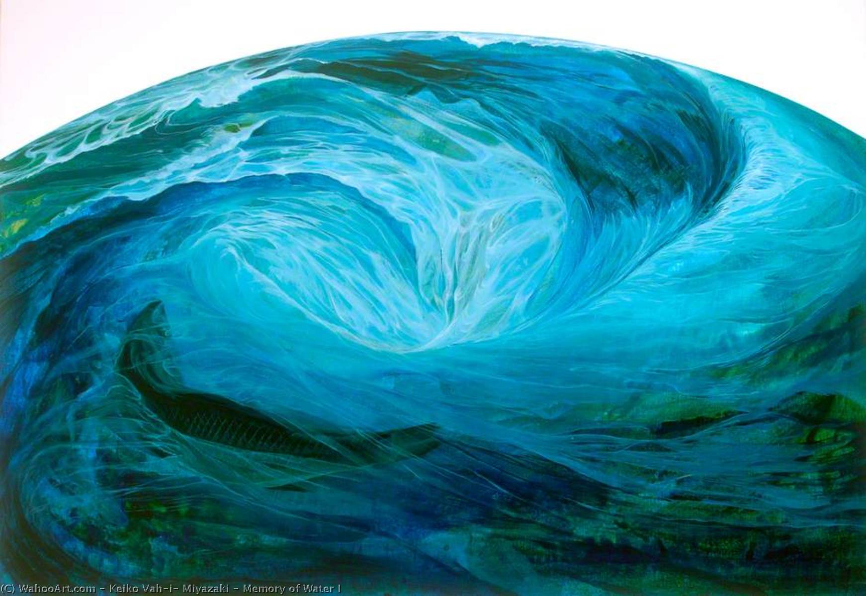 Wikioo.org - The Encyclopedia of Fine Arts - Painting, Artwork by Keiko Vahčič Miyazaki - Memory of Water I
