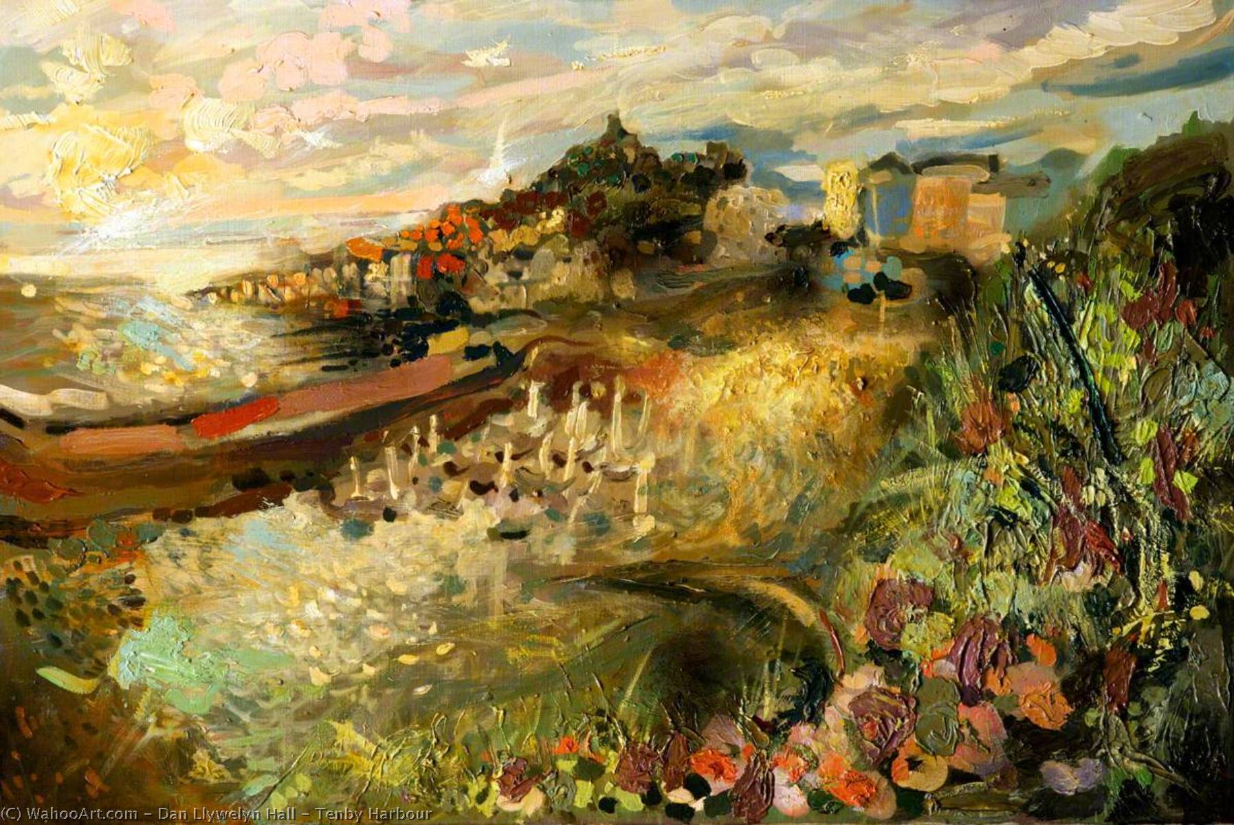 Wikioo.org - The Encyclopedia of Fine Arts - Painting, Artwork by Dan Llywelyn Hall - Tenby Harbour
