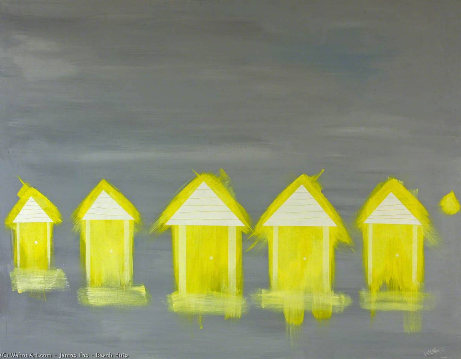 Wikioo.org - The Encyclopedia of Fine Arts - Painting, Artwork by James Iles - Beach Huts