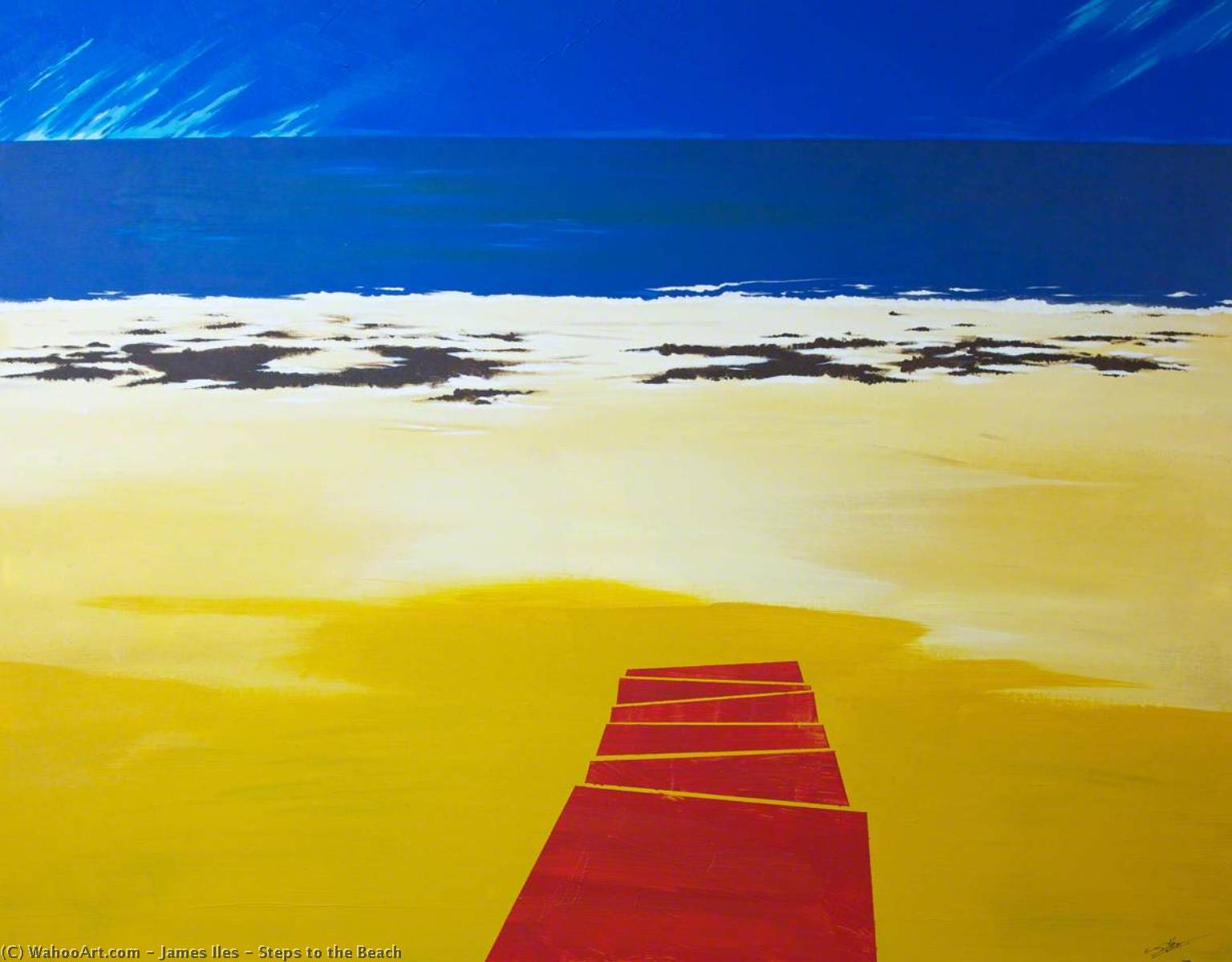Wikioo.org - The Encyclopedia of Fine Arts - Painting, Artwork by James Iles - Steps to the Beach