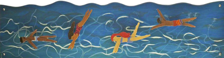 Wikioo.org – L'Enciclopedia delle Belle Arti - Pittura, Opere di Glen Eastman - Nuotatori e le  diversi
