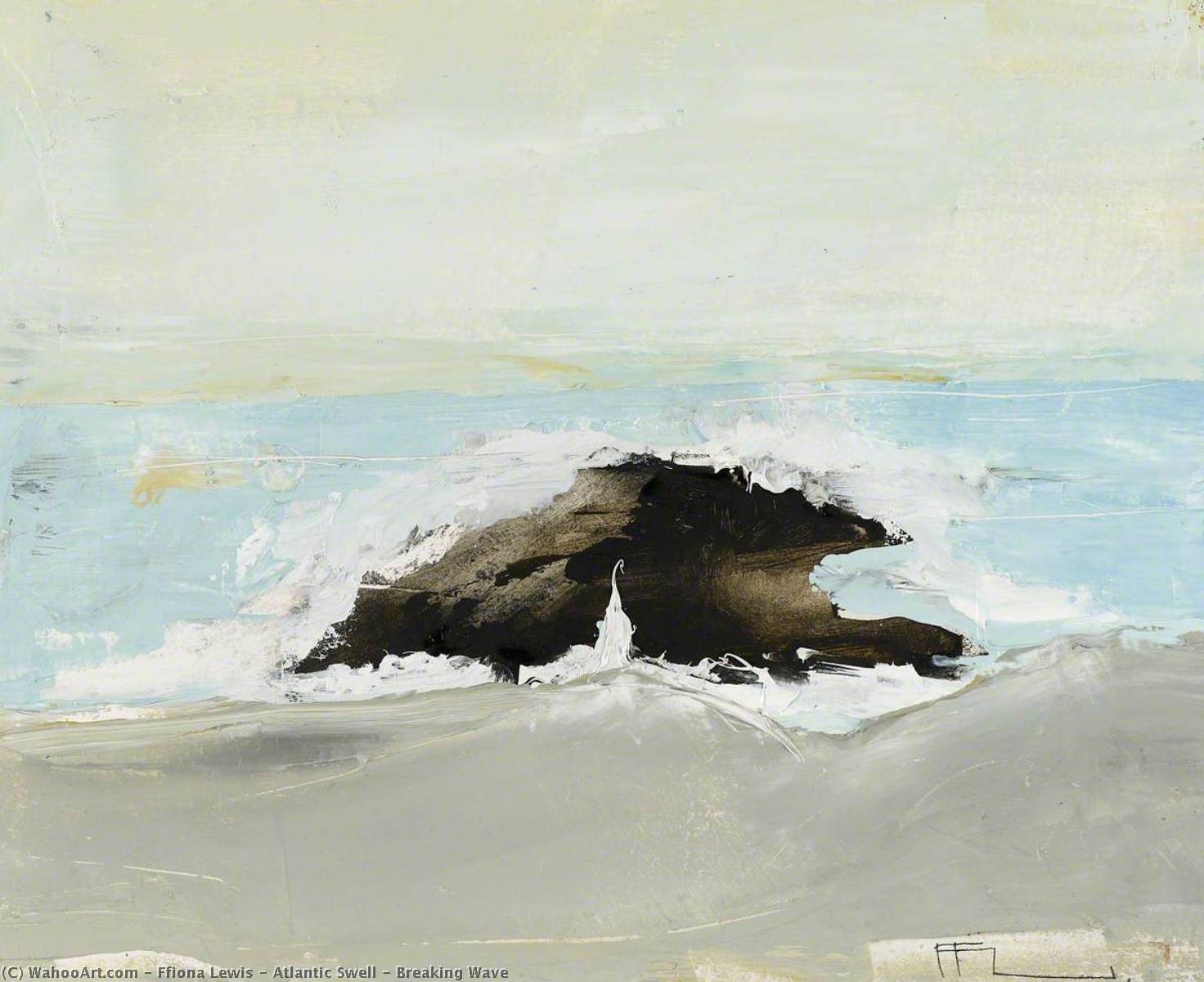 Wikioo.org - The Encyclopedia of Fine Arts - Painting, Artwork by Ffiona Lewis - Atlantic Swell – Breaking Wave