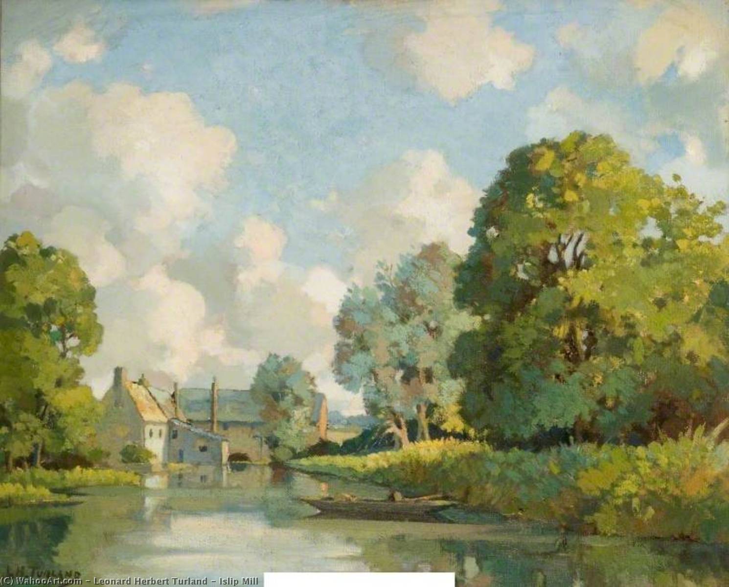 Wikioo.org - The Encyclopedia of Fine Arts - Painting, Artwork by Leonard Herbert Turland - Islip Mill