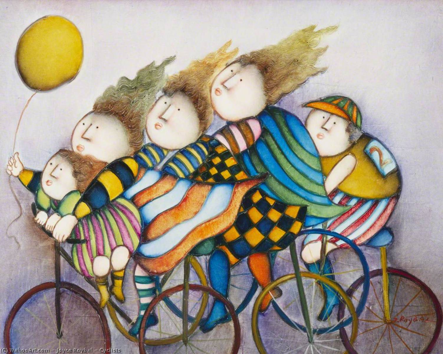 Wikioo.org – L'Encyclopédie des Beaux Arts - Peinture, Oeuvre de Joyce Roybal - Cyclistes