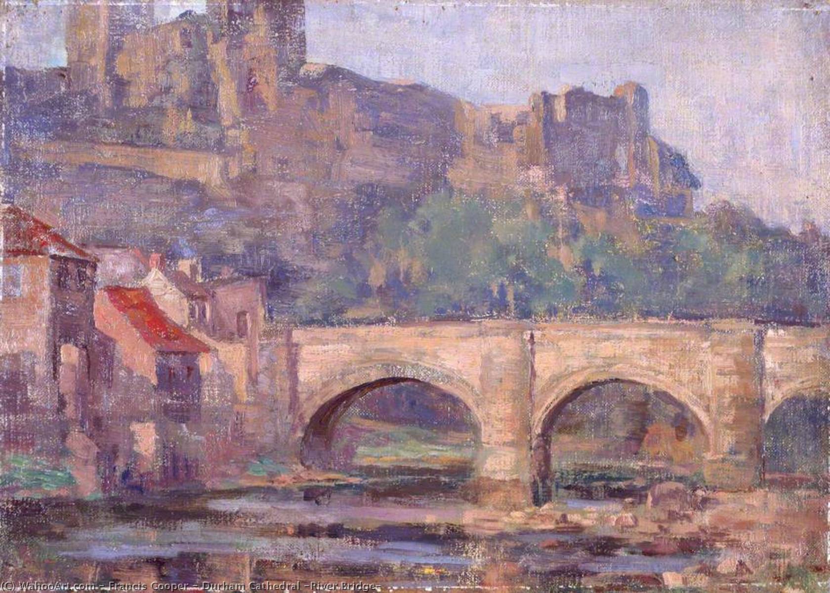 Wikioo.org - The Encyclopedia of Fine Arts - Painting, Artwork by Francis Cooper - Durham Cathedral (River Bridge)