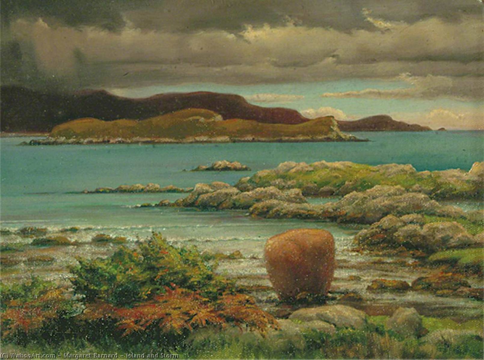 Wikioo.org - The Encyclopedia of Fine Arts - Painting, Artwork by Margaret Barnard - Island and Storm
