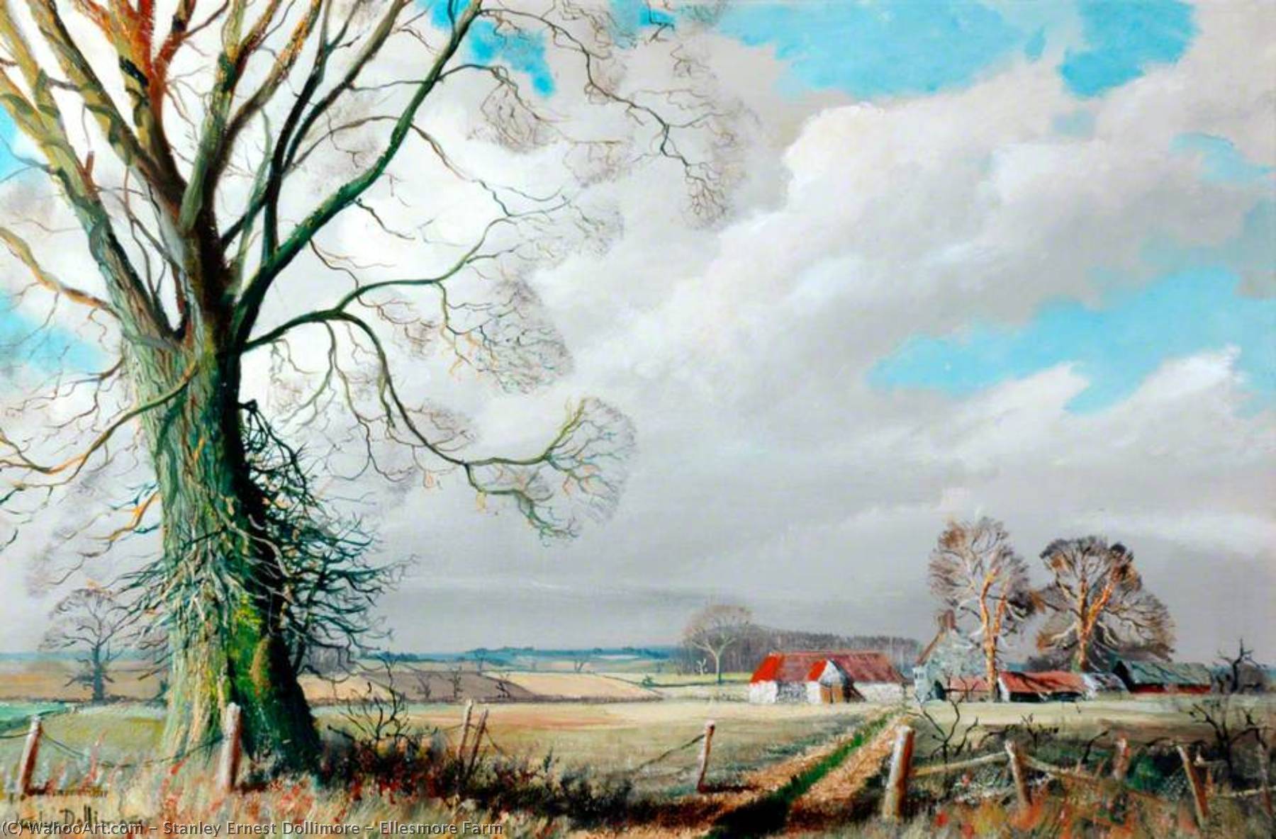 Wikioo.org - The Encyclopedia of Fine Arts - Painting, Artwork by Stanley Ernest Dollimore - Ellesmore Farm