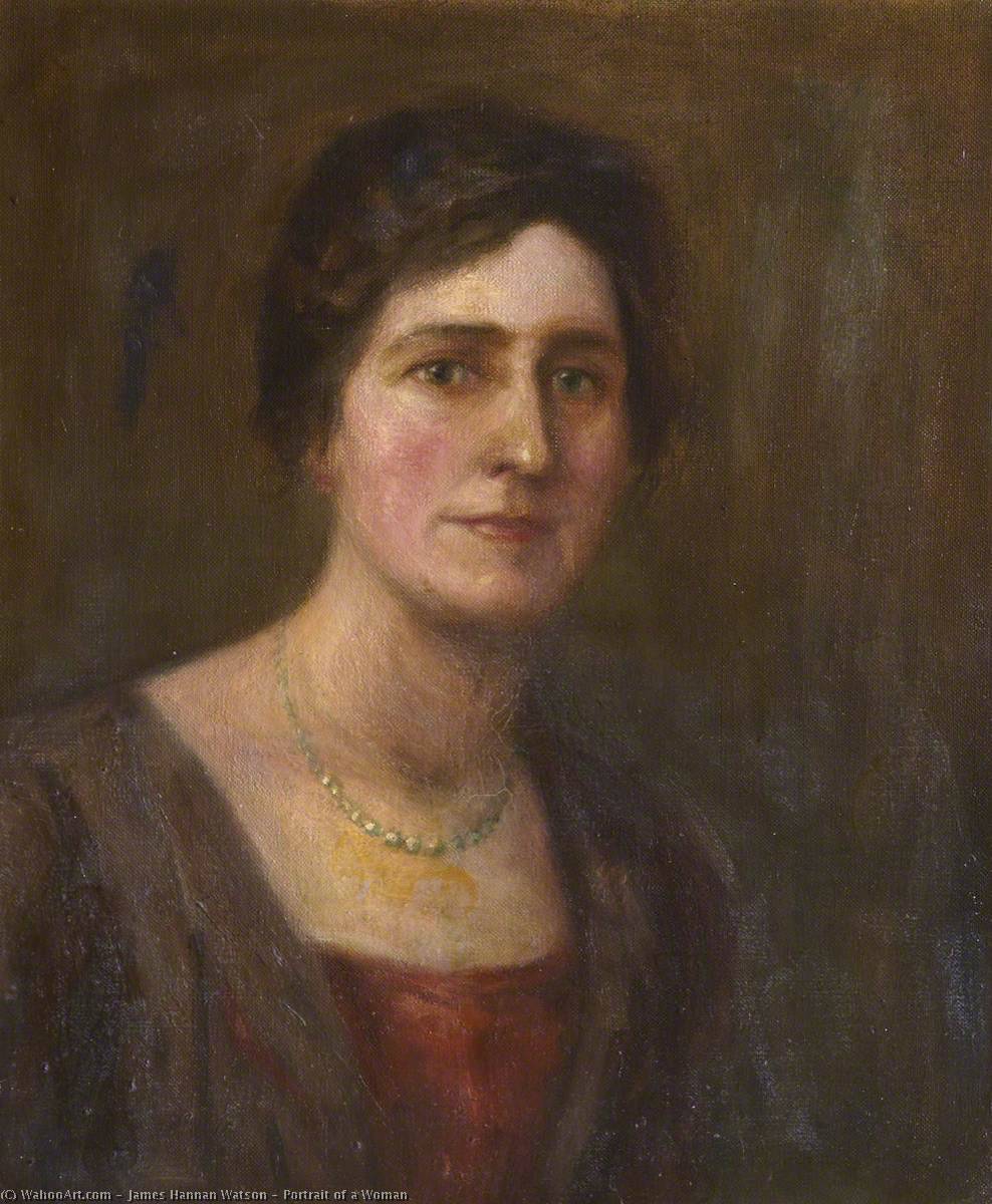 Wikioo.org - The Encyclopedia of Fine Arts - Painting, Artwork by James Hannan Watson - Portrait of a Woman