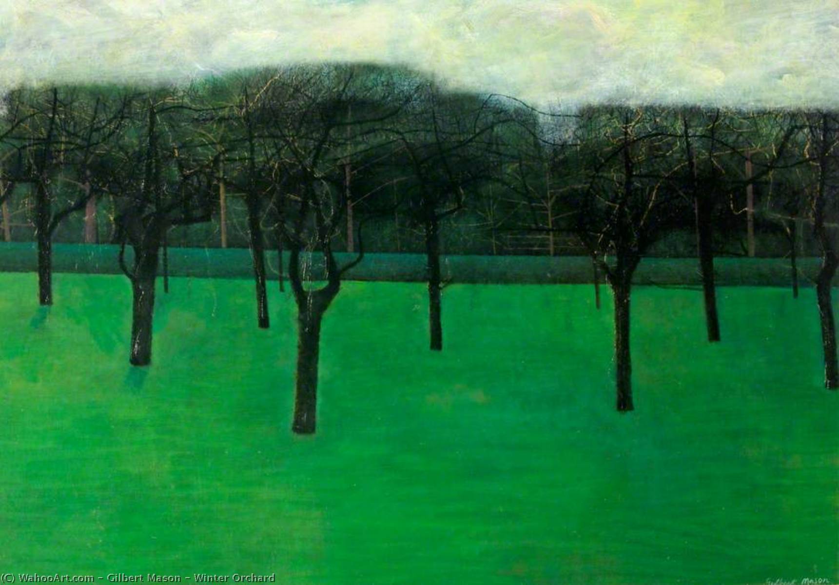 WikiOO.org - Encyclopedia of Fine Arts - Lukisan, Artwork Gilbert Mason - Winter Orchard