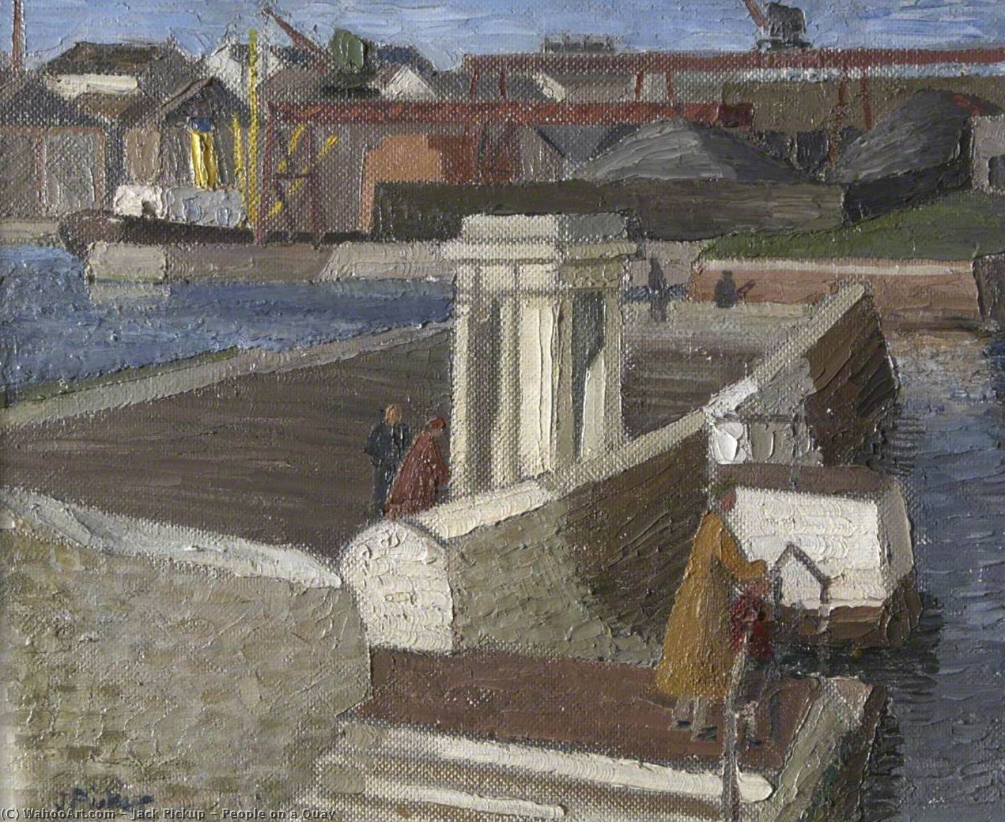 Wikioo.org - The Encyclopedia of Fine Arts - Painting, Artwork by Jack Pickup - People on a Quay