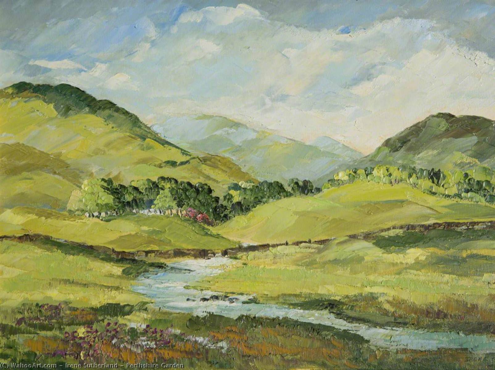 Wikioo.org - The Encyclopedia of Fine Arts - Painting, Artwork by Irene Sutherland - Perthshire Garden