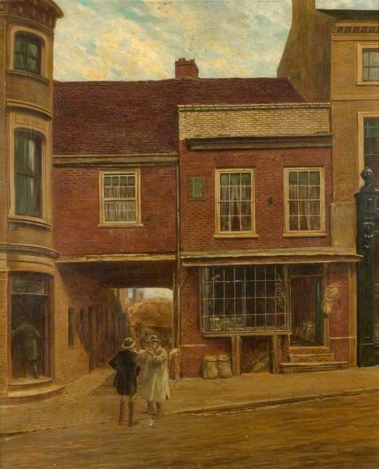 Wikioo.org - The Encyclopedia of Fine Arts - Painting, Artwork by Alfred Ernest Buckner - A View of Seabrook's House, Market Hill, Luton, Bedfordshire