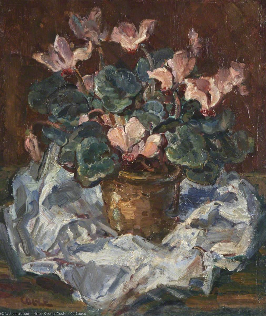 Wikioo.org - The Encyclopedia of Fine Arts - Painting, Artwork by Henry George Cogle - Cyclamen