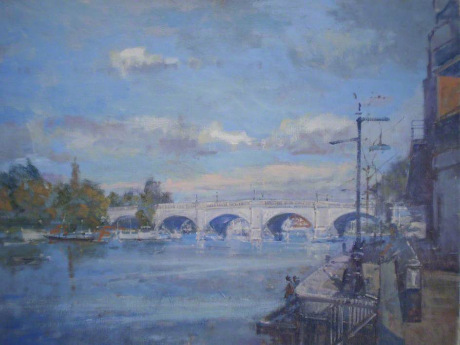 Wikioo.org - The Encyclopedia of Fine Arts - Painting, Artwork by Christopher Glanville - Kingston Bridge from Charter Quay