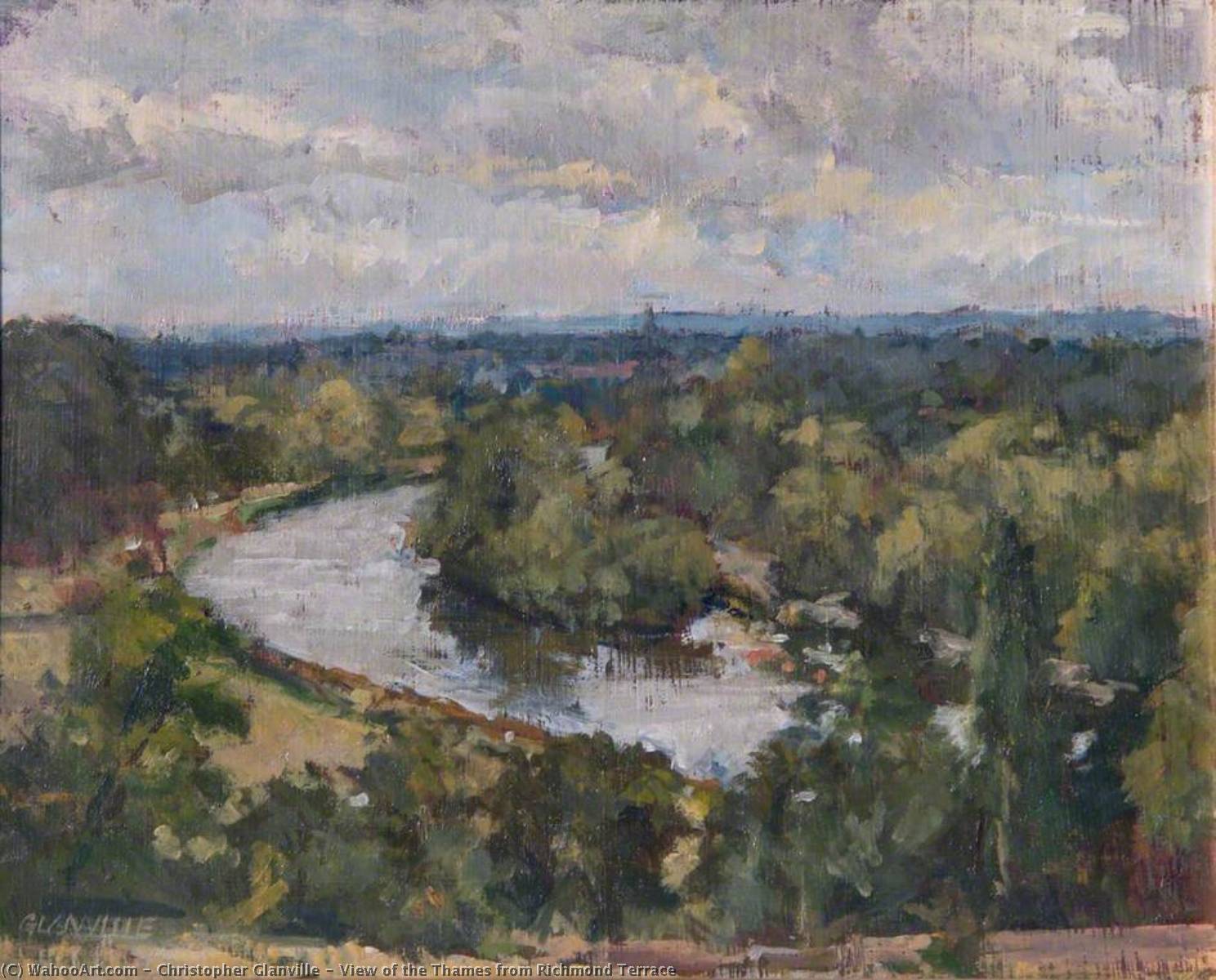 Wikioo.org - The Encyclopedia of Fine Arts - Painting, Artwork by Christopher Glanville - View of the Thames from Richmond Terrace