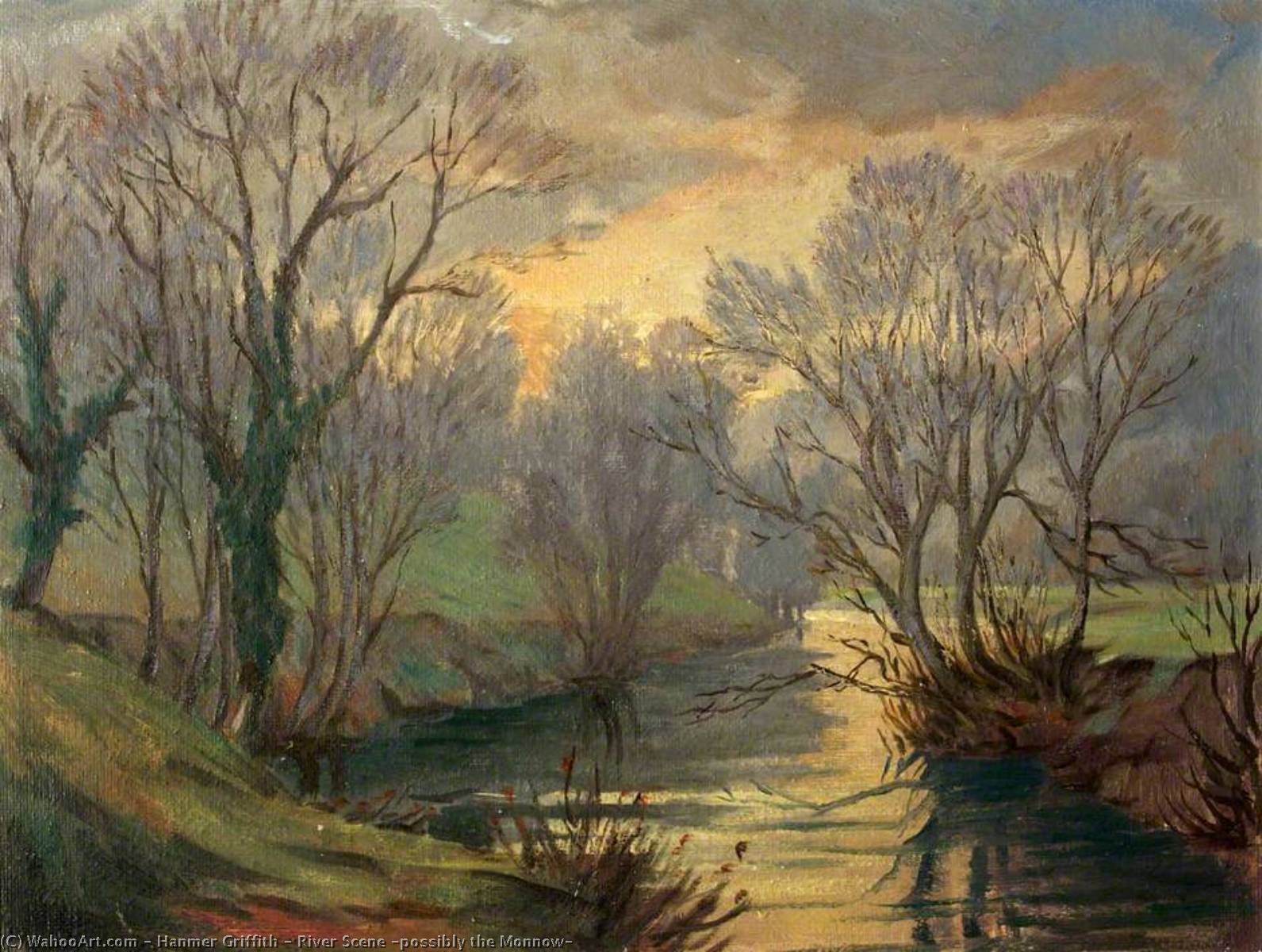 Wikioo.org - The Encyclopedia of Fine Arts - Painting, Artwork by Hanmer Griffith - River Scene (possibly the Monnow)