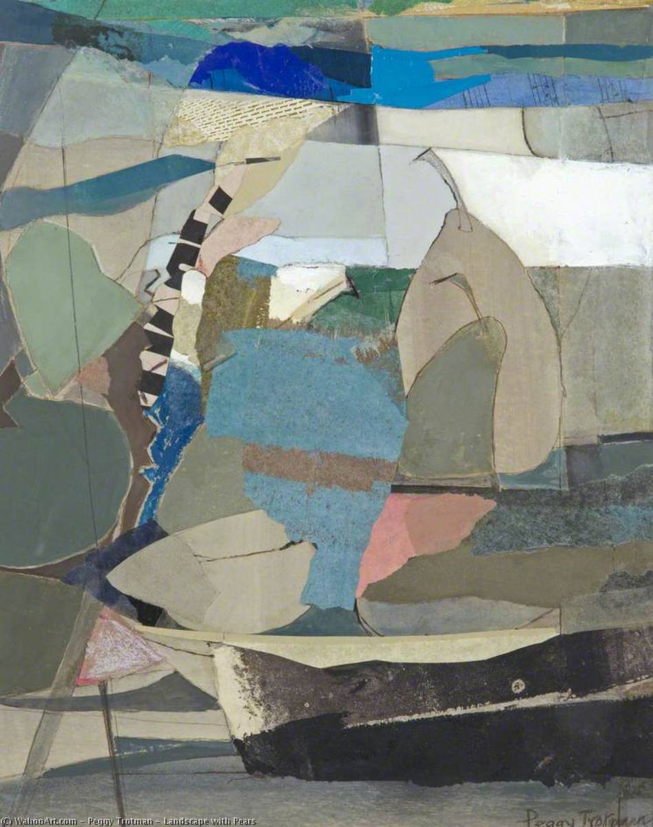 WikiOO.org - Encyclopedia of Fine Arts - Maľba, Artwork Peggy Trotman - Landscape with Pears