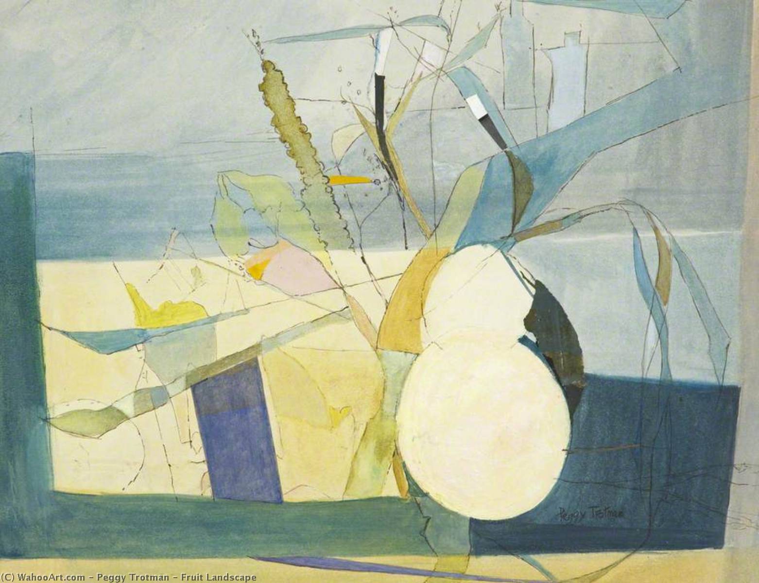 WikiOO.org - Encyclopedia of Fine Arts - Lukisan, Artwork Peggy Trotman - Fruit Landscape