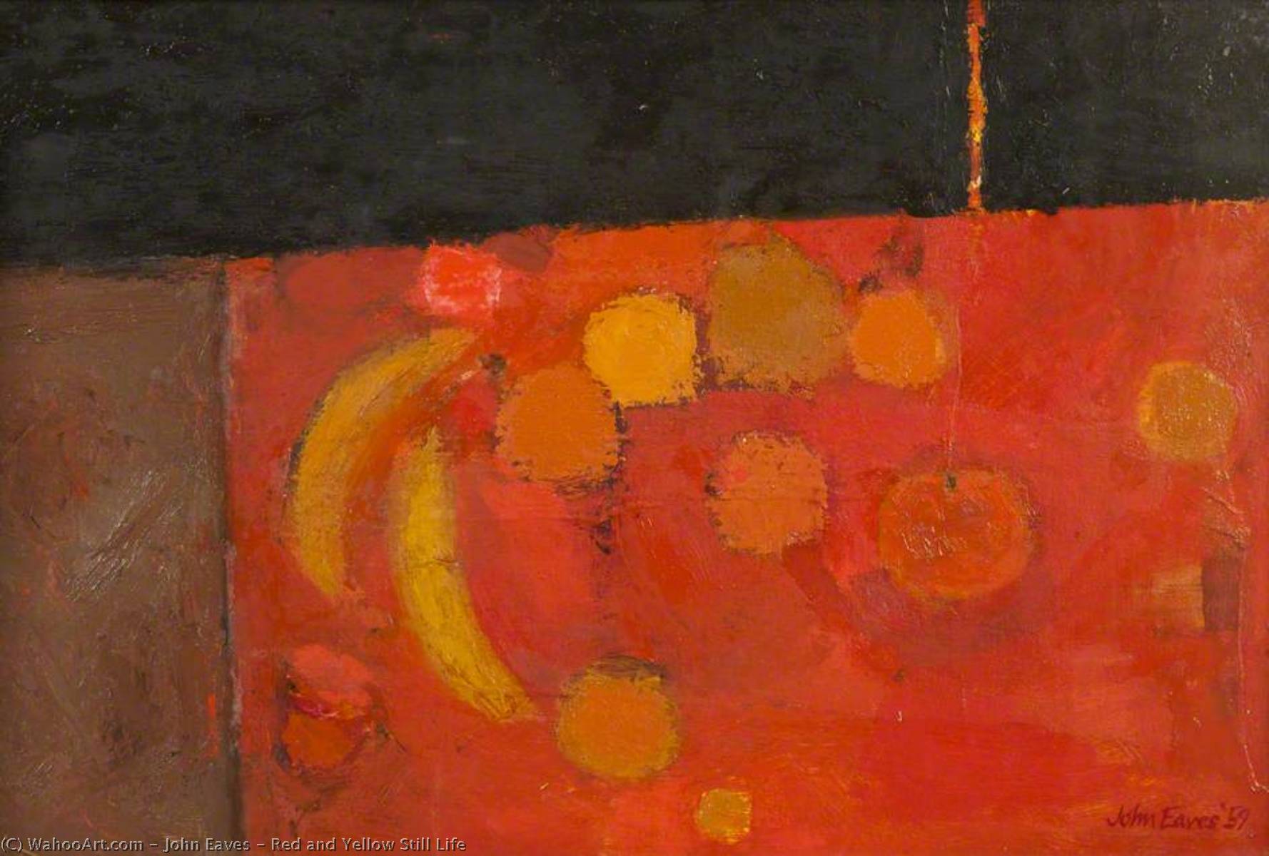 Wikioo.org - The Encyclopedia of Fine Arts - Painting, Artwork by John Eaves - Red and Yellow Still Life