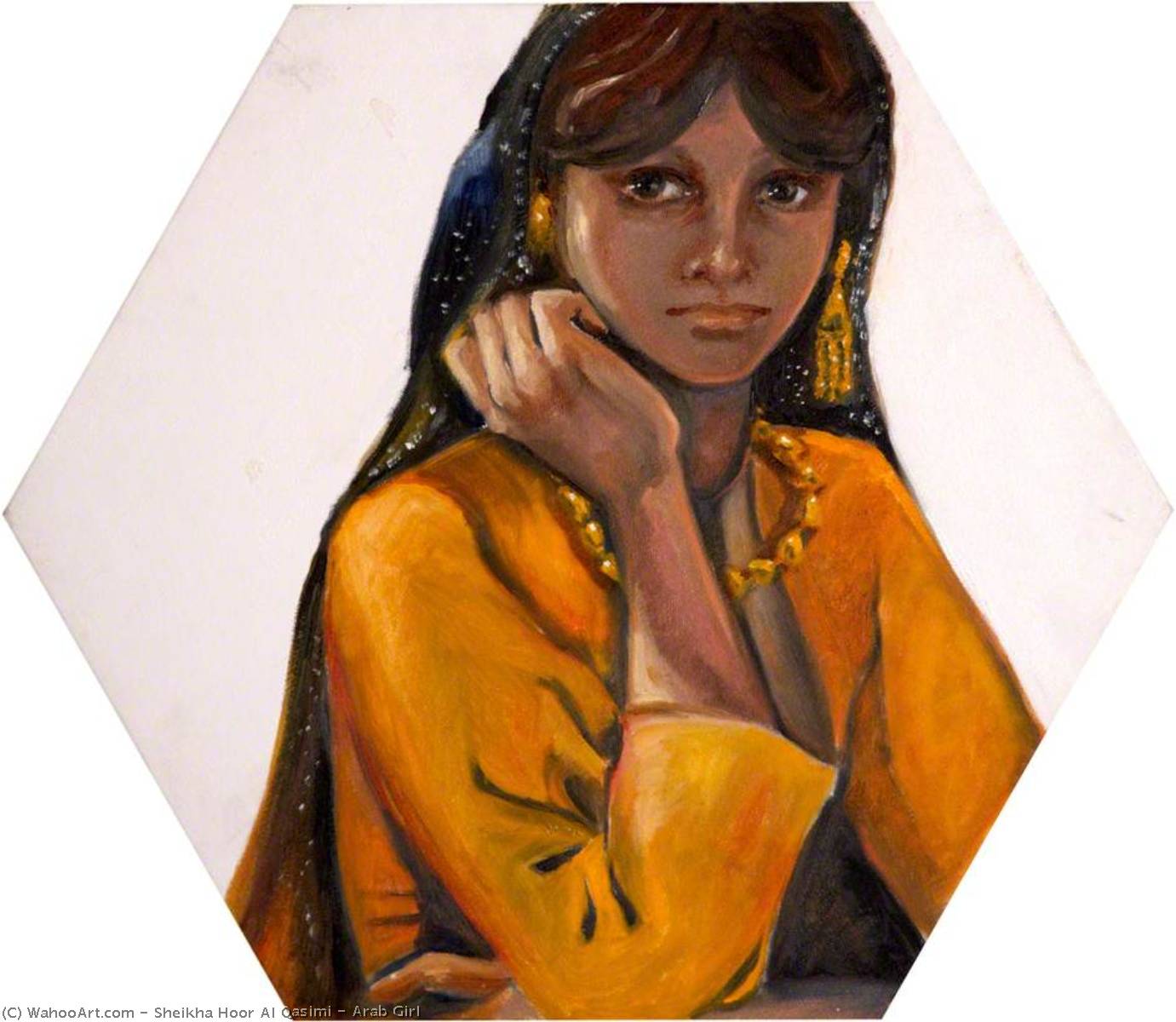 Wikioo.org - The Encyclopedia of Fine Arts - Painting, Artwork by Sheikha Hoor Al Qasimi - Arab Girl