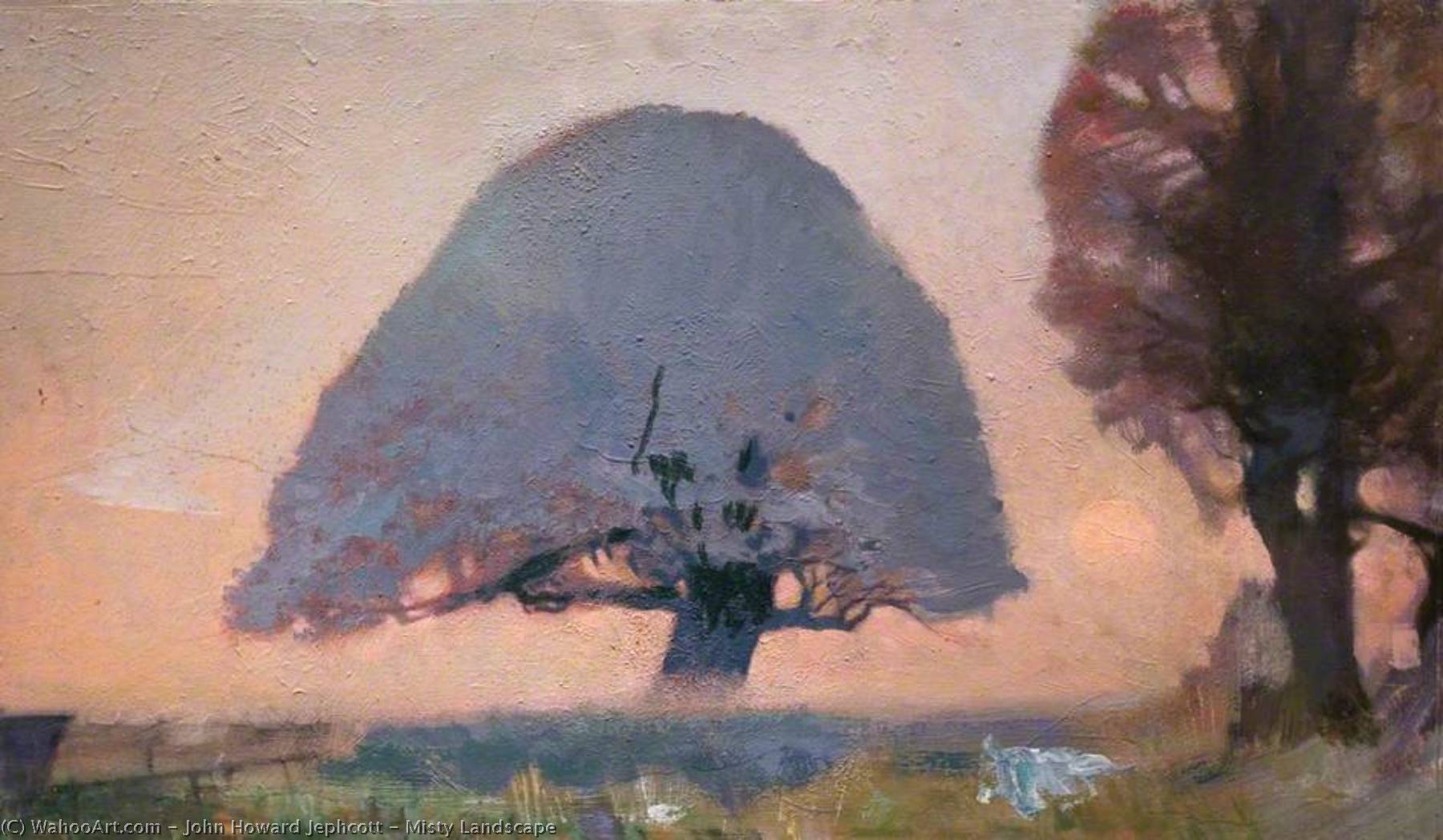 Wikioo.org - The Encyclopedia of Fine Arts - Painting, Artwork by John Howard Jephcott - Misty Landscape