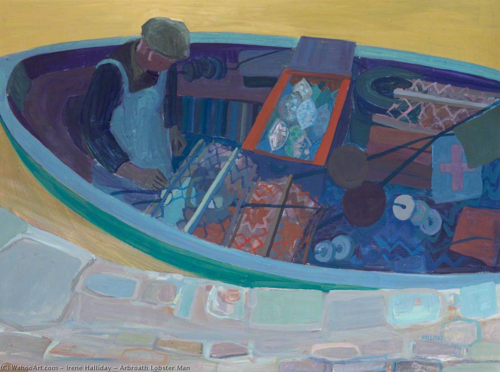 Wikioo.org - The Encyclopedia of Fine Arts - Painting, Artwork by Irene Halliday - Arbroath Lobster Man