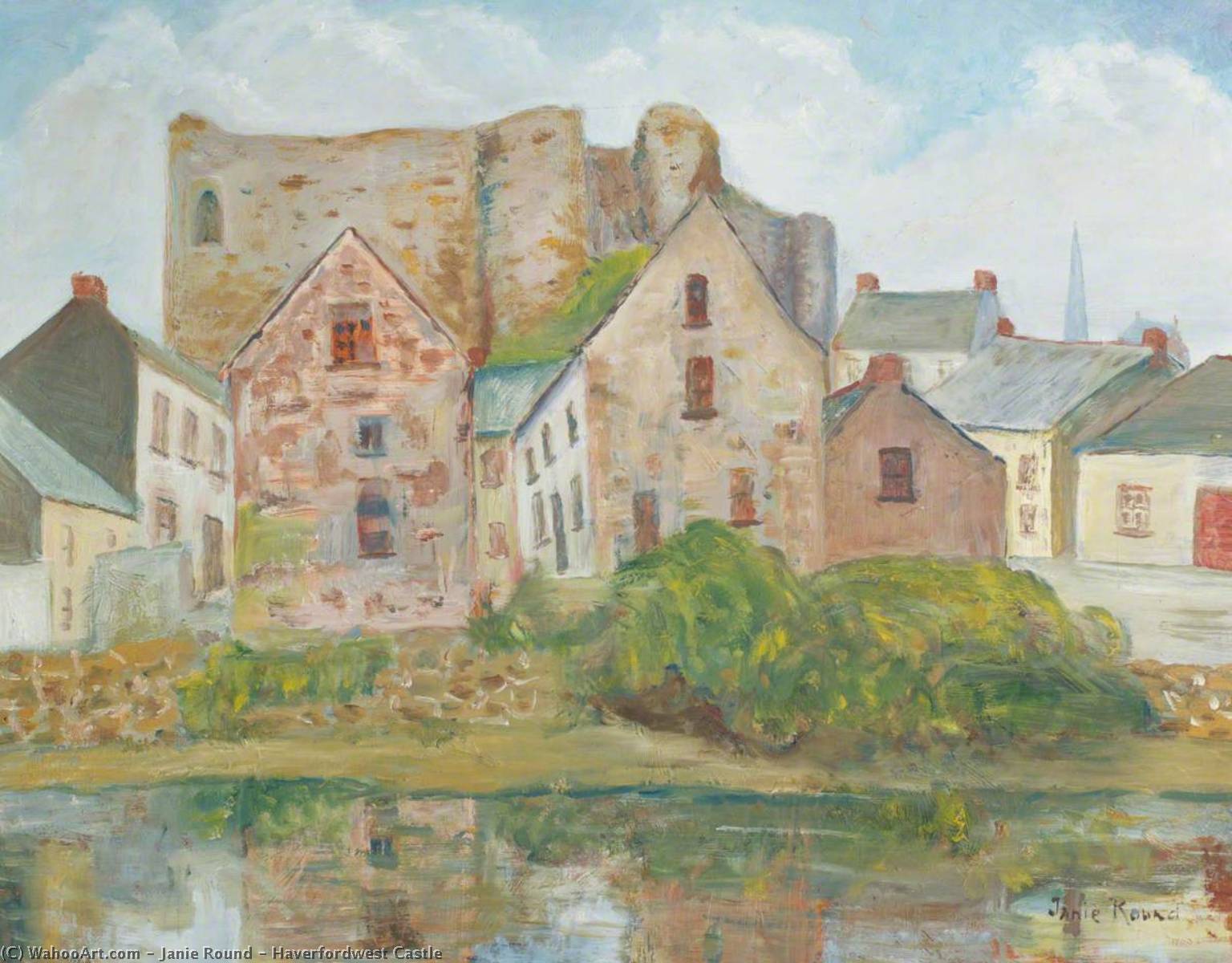 Wikioo.org - The Encyclopedia of Fine Arts - Painting, Artwork by Janie Round - Haverfordwest Castle