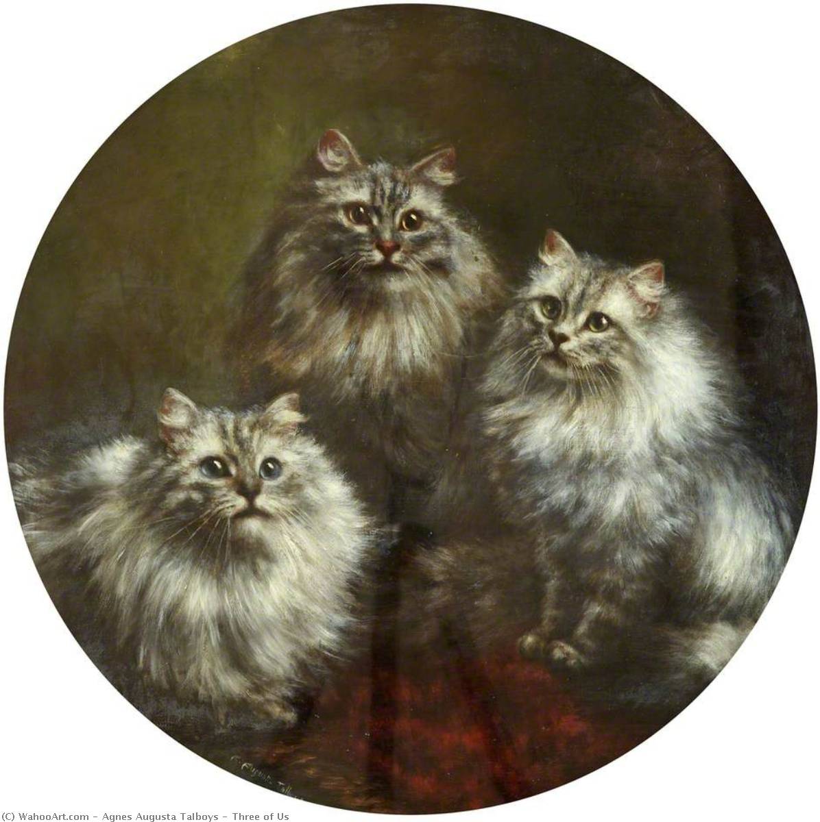 Wikioo.org - The Encyclopedia of Fine Arts - Painting, Artwork by Agnes Augusta Talboys - Three of Us