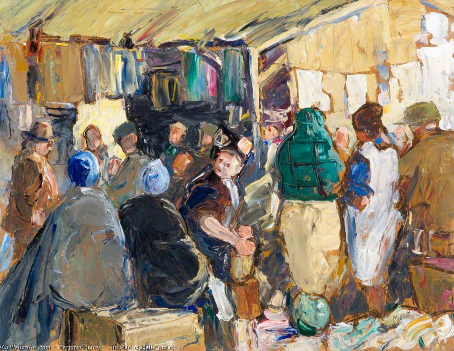 Wikioo.org - The Encyclopedia of Fine Arts - Painting, Artwork by Marjorie Henry - The Market Hall (recto)