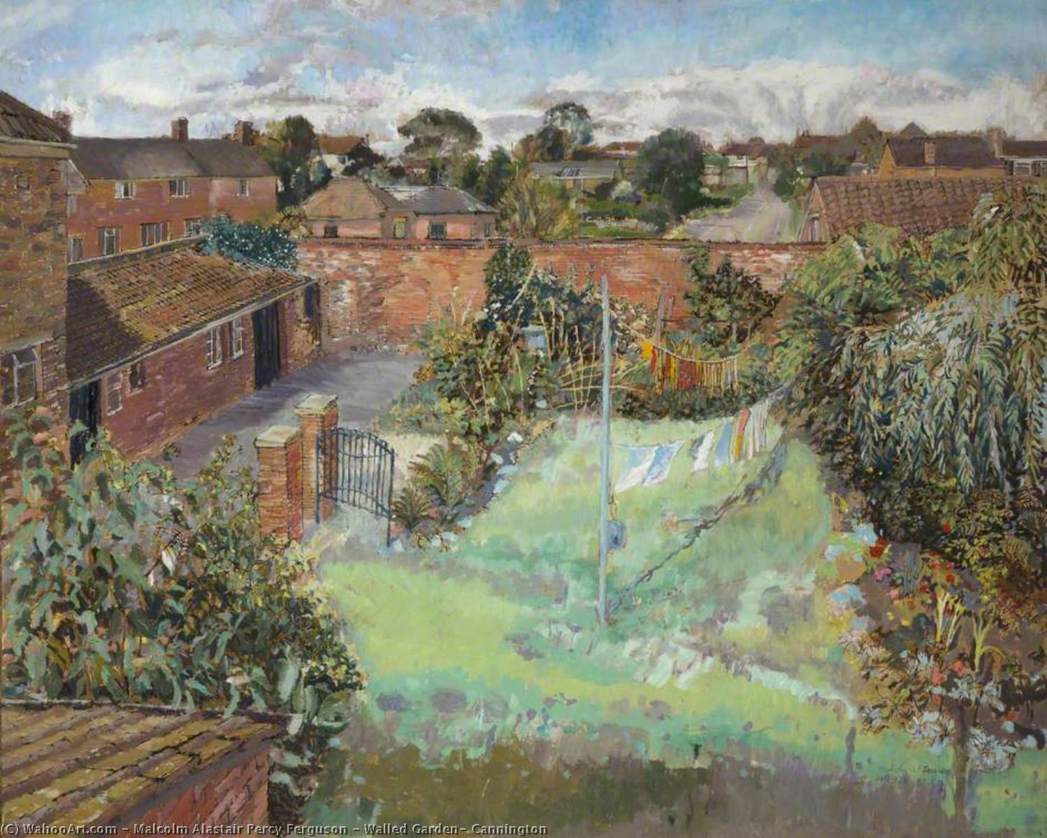 Wikioo.org - The Encyclopedia of Fine Arts - Painting, Artwork by Malcolm Alastair Percy Ferguson - Walled Garden, Cannington