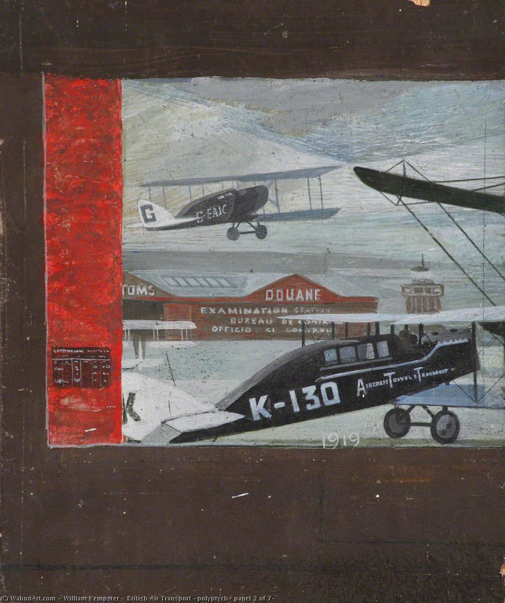 Wikioo.org - The Encyclopedia of Fine Arts - Painting, Artwork by William Kempster - British Air Transport (polyptych, panel 2 of 7)