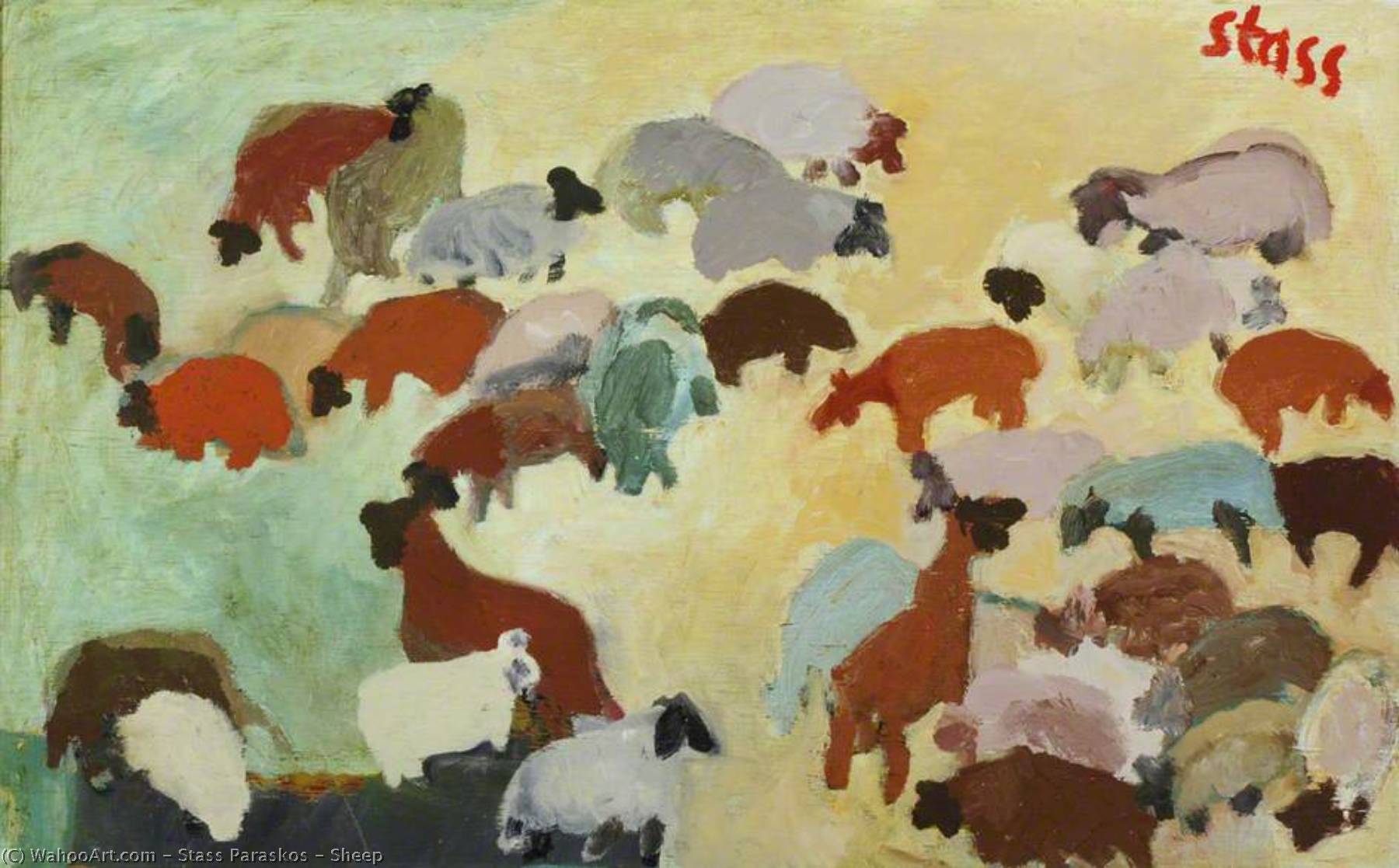 Wikioo.org - The Encyclopedia of Fine Arts - Painting, Artwork by Stass Paraskos - Sheep
