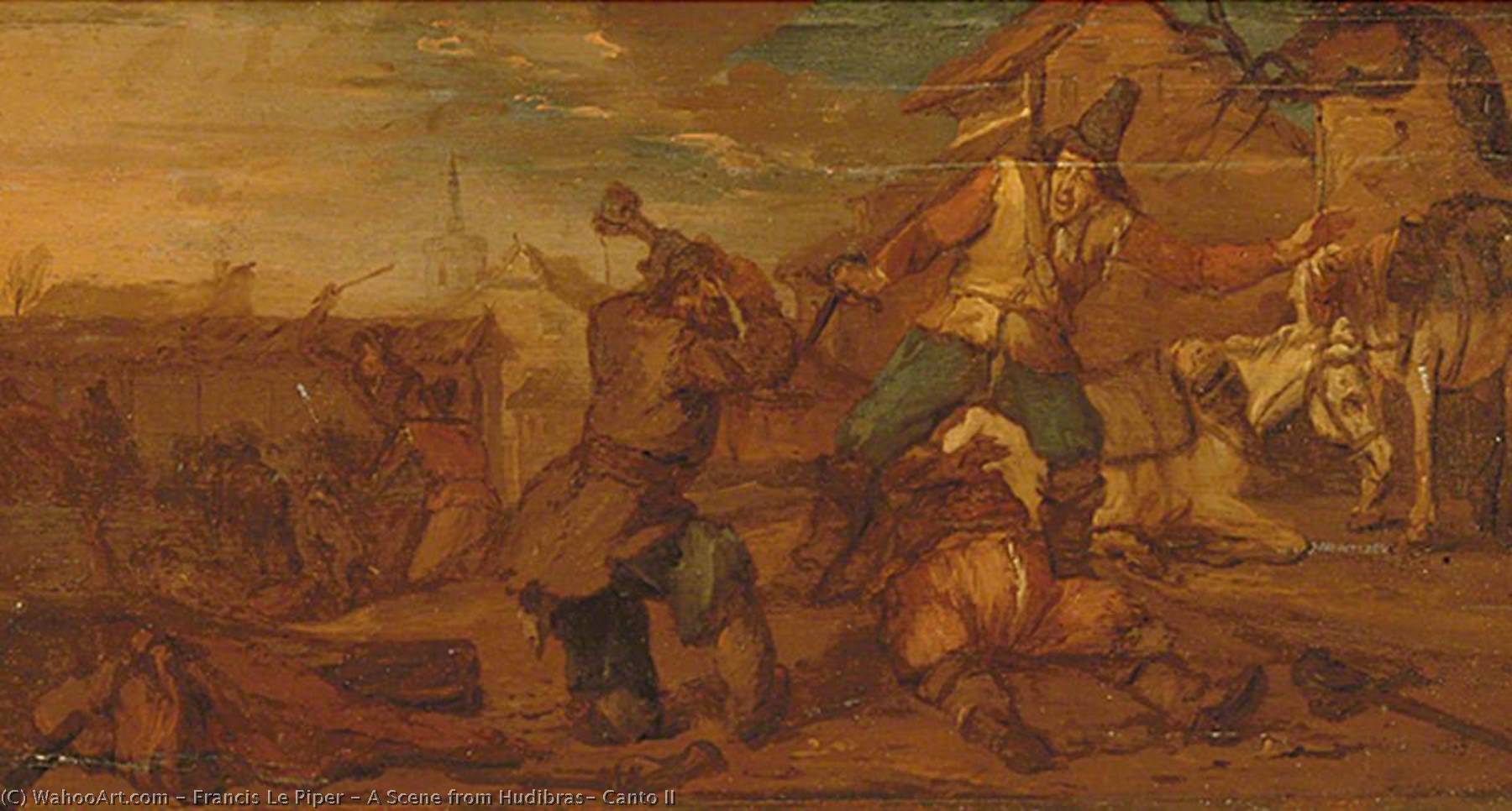 Wikioo.org - The Encyclopedia of Fine Arts - Painting, Artwork by Francis Le Piper - A Scene from Hudibras, Canto II