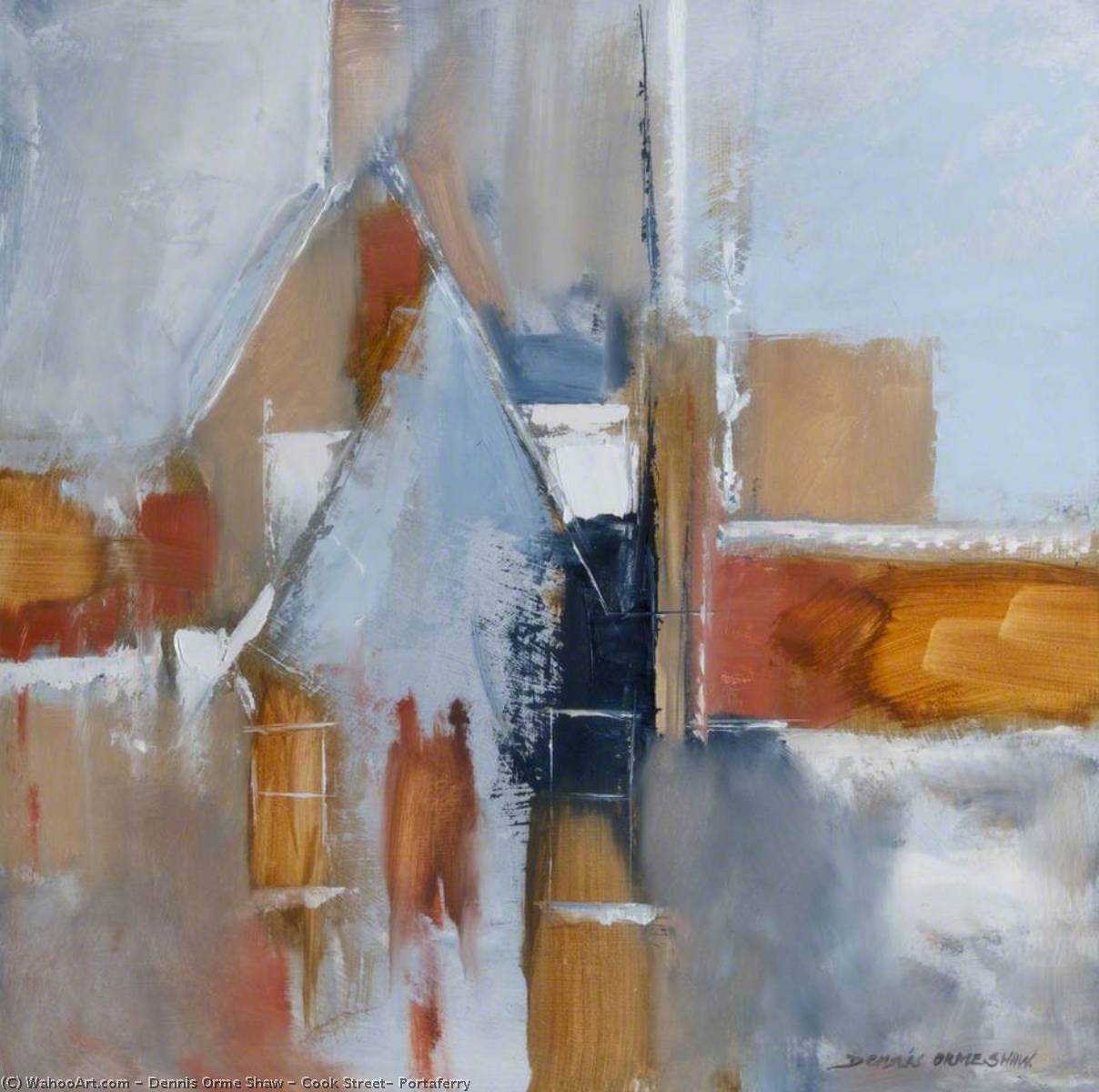 Wikioo.org - The Encyclopedia of Fine Arts - Painting, Artwork by Dennis Orme Shaw - Cook Street, Portaferry