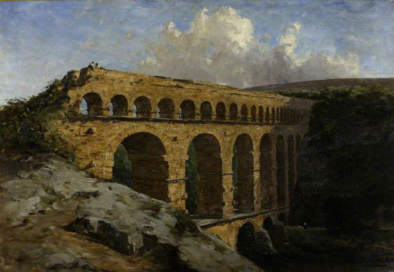 Wikioo.org - The Encyclopedia of Fine Arts - Painting, Artwork by Nathaniel Hone Ii - The Pont du Gard