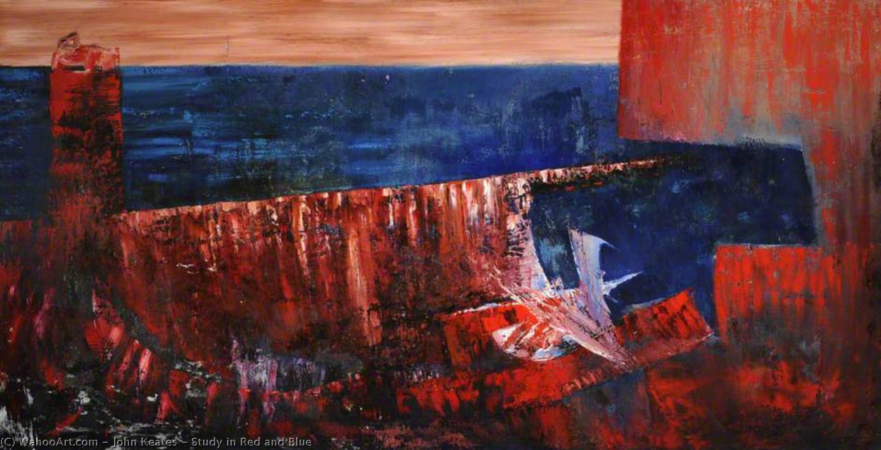 Wikioo.org - The Encyclopedia of Fine Arts - Painting, Artwork by John Keates - Study in Red and Blue