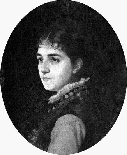 Wikioo.org - The Encyclopedia of Fine Arts - Painting, Artwork by Lacazette Amélie - Portrait de femme vue de trois quarts