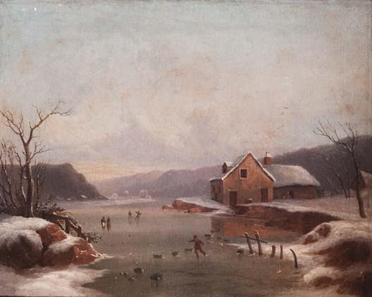 Wikioo.org - The Encyclopedia of Fine Arts - Painting, Artwork by Joseph H Hidley - View of the Hudson from Tarrytown Heights, (painting)