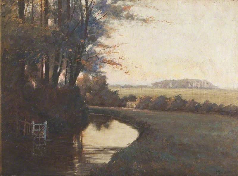 Wikioo.org - The Encyclopedia of Fine Arts - Painting, Artwork by Herbert Rollett - Lincolnshire Scene