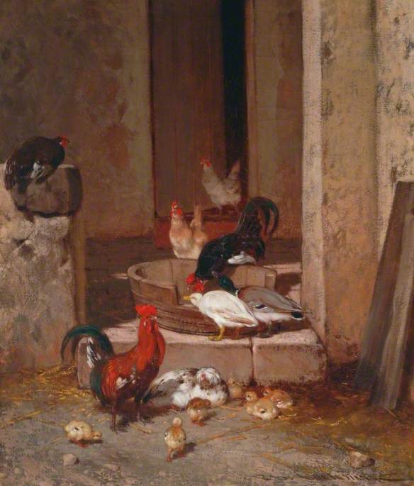 Wikioo.org - The Encyclopedia of Fine Arts - Painting, Artwork by Philibert Léon Couturier - A Poultry Yard