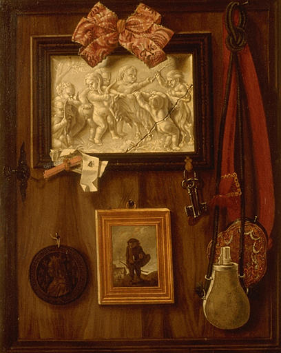 Wikioo.org - The Encyclopedia of Fine Arts - Painting, Artwork by Valette Penot Jean - TROMPE L'OEIL A LA MEDAILLE D'ANNE DE BRETAGNE