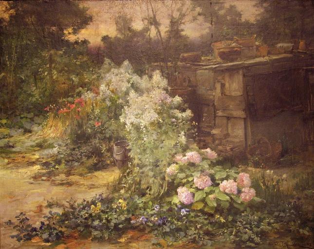 Wikioo.org - The Encyclopedia of Fine Arts - Painting, Artwork by Thurner Gabriel - Le jardin du pauvre Der Garten des Armen (Traduction)
