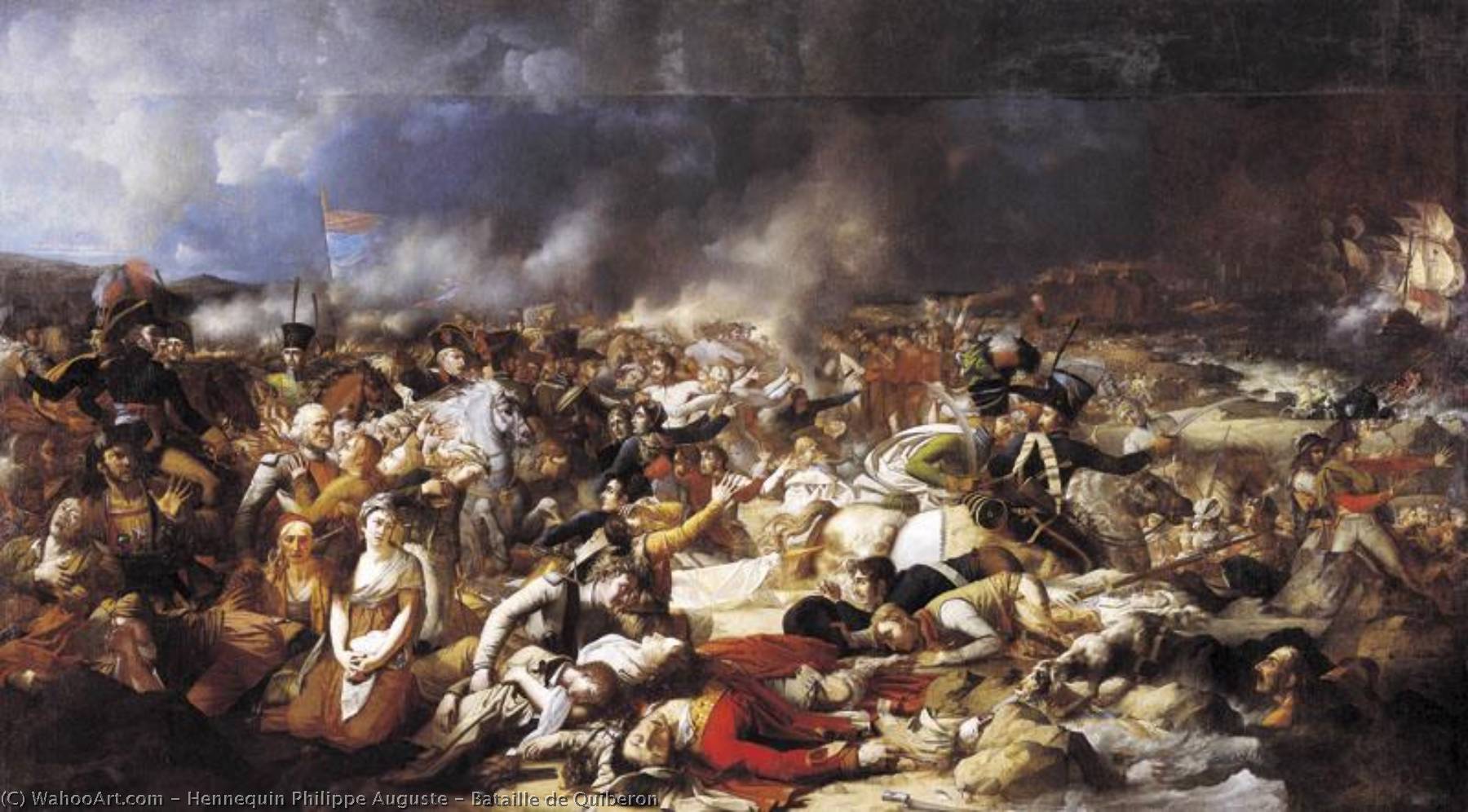 Wikioo.org – L'Encyclopédie des Beaux Arts - Peinture, Oeuvre de Hennequin Philippe Auguste - bataille de quiberon