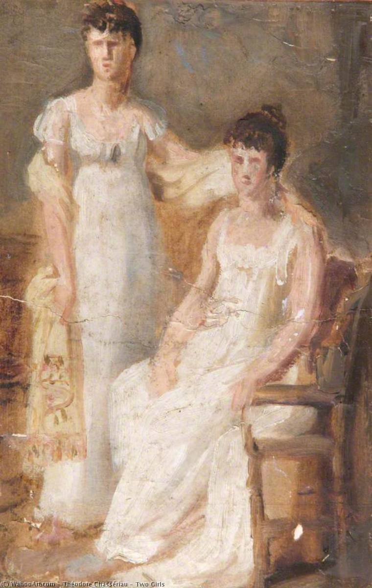 Wikioo.org - The Encyclopedia of Fine Arts - Painting, Artwork by Théodore Chassériau - Two Girls