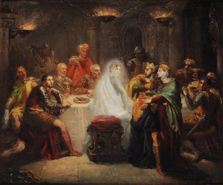 Wikioo.org - The Encyclopedia of Fine Arts - Painting, Artwork by Théodore Chassériau - Le spectre de Banquo