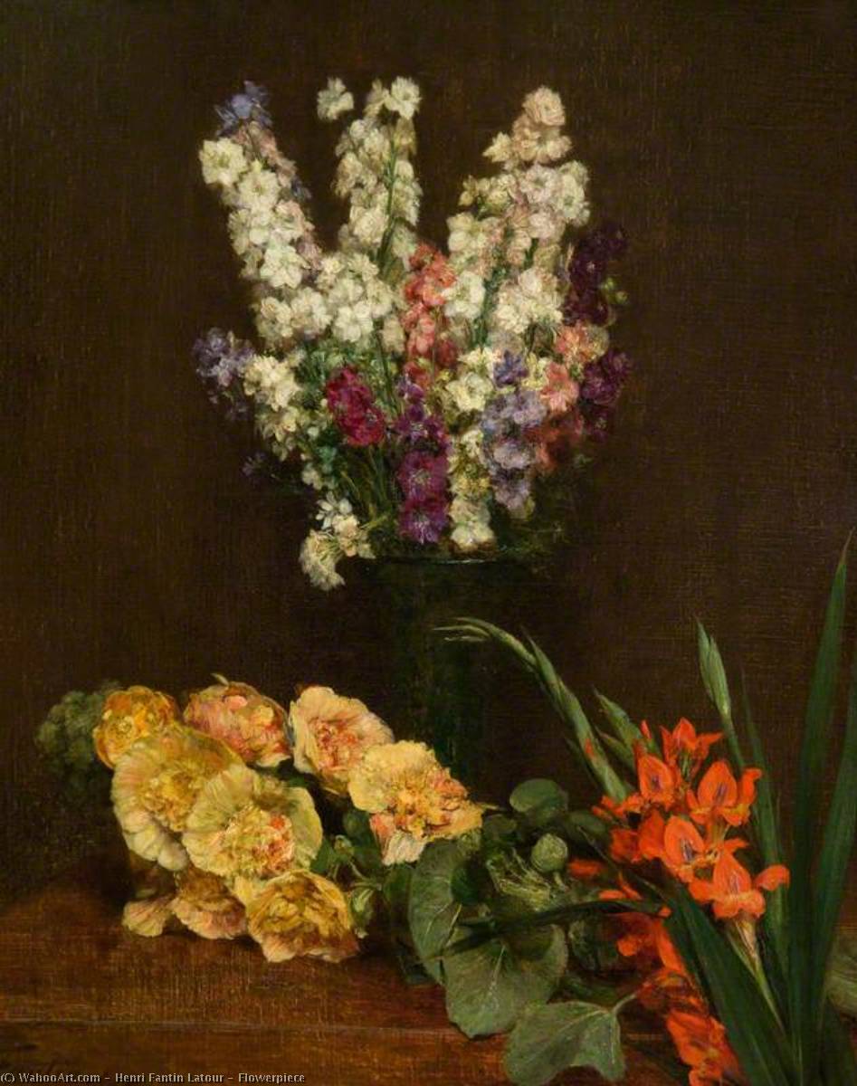 Wikioo.org - The Encyclopedia of Fine Arts - Painting, Artwork by Henri Fantin Latour - Flowerpiece