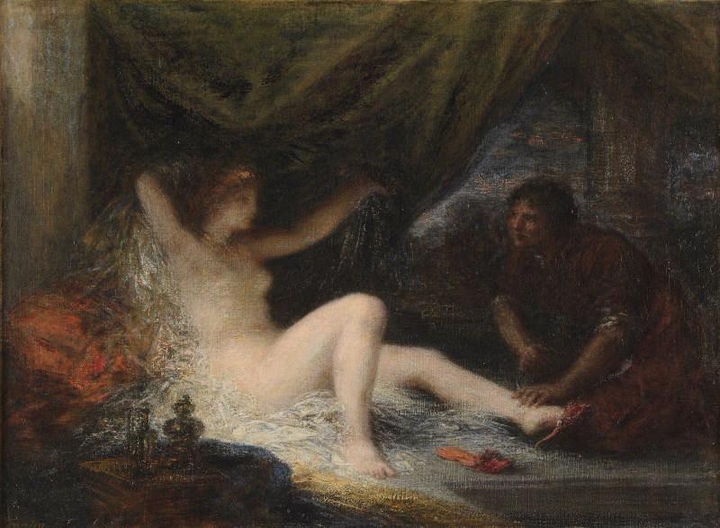 Wikioo.org - The Encyclopedia of Fine Arts - Painting, Artwork by Henri Fantin Latour - Le Lever (titre attribué) La toilette (ancien titre)