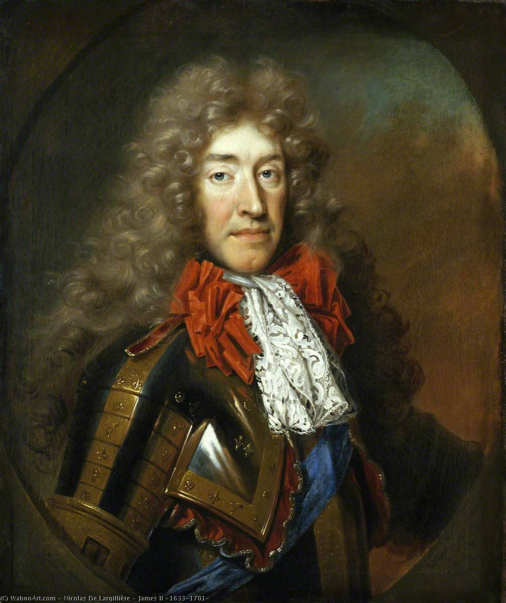 Wikioo.org - สารานุกรมวิจิตรศิลป์ - จิตรกรรม Nicolas De Largillière - James II (1633–1701)